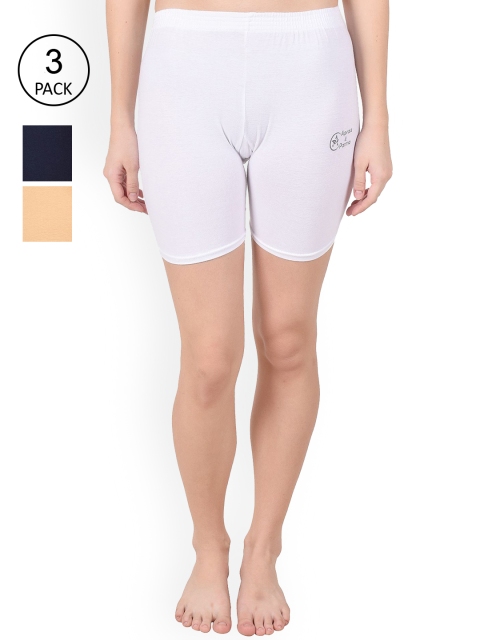 

Apraa & Parma Women White Slim Fit Cycling Sports Shorts