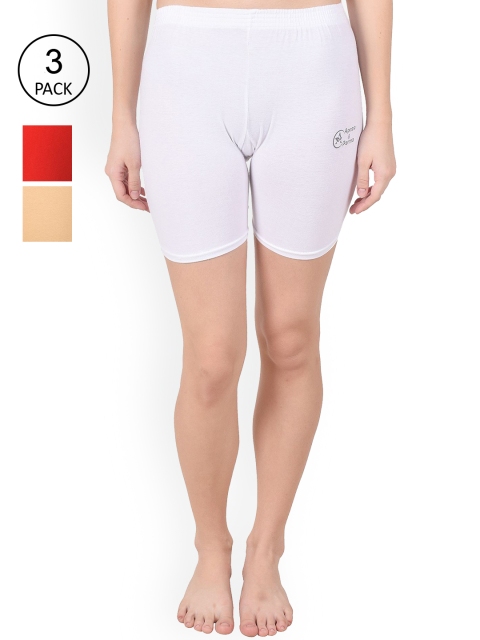 

Apraa & Parma Women White Slim Fit Cycling Sports Shorts