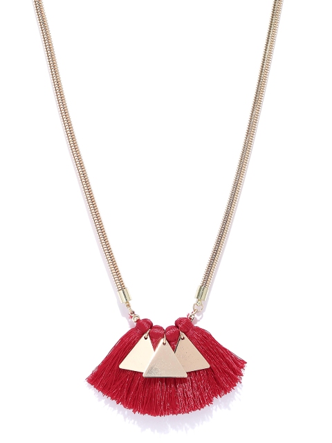 

Pipa Bella Gold-Toned & Red Tassel Opera Necklace