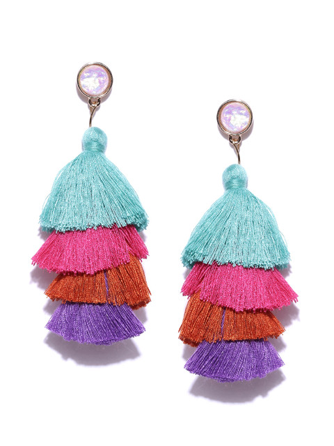 

Pipa Bella Multicoloured Contemporary Drop Earrings, Multi