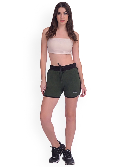 

Apraa & Parma Women Green Low-Rise Training or Gym Sports Shorts