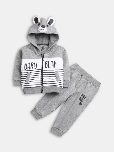 

Hopscotch Boys Grey & White Printed Top with Trousers