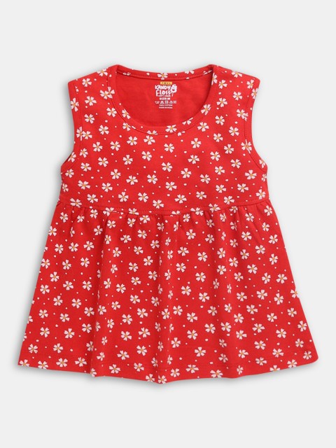 

Hopscotch Girl Red Floral Peplum Dress