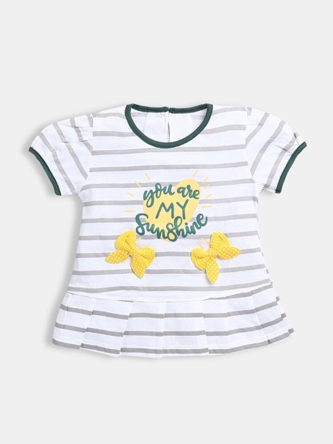 

Hopscotch Green Striped A-Line Dress