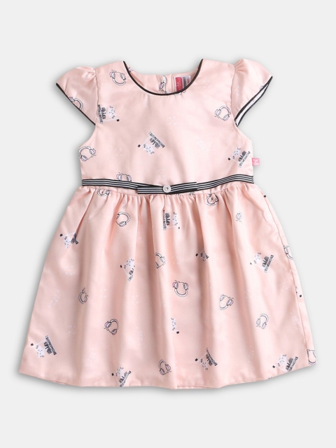 

Hopscotch Peach-Coloured Dress