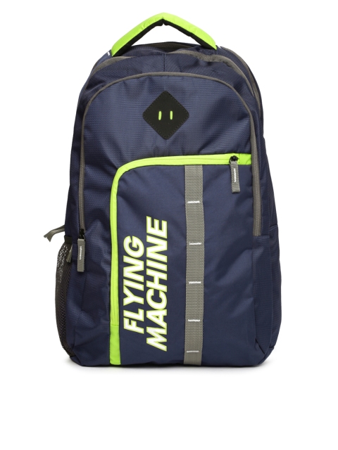 

Flying Machine Men Navy Blue & Navy Blue Colourblocked Backpack