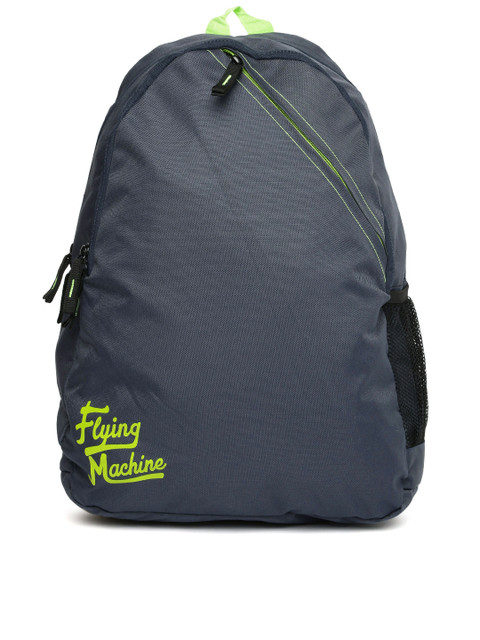 

Flying Machine Men Navy Brand Logo Printed Backpack, Navy blue