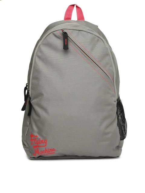

Flying Machine Men Grey Solid Backpack