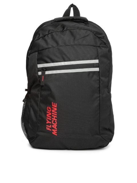 

Flying Machine Men Black Solid Backpack