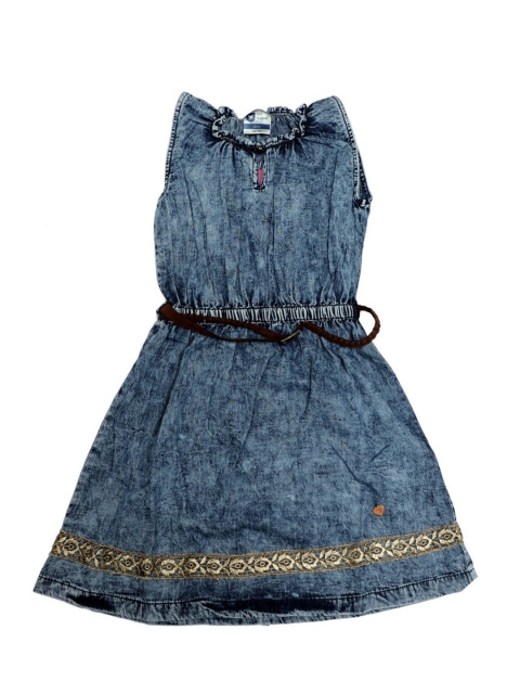 

612League Girls Blue Fit & Flare Dress