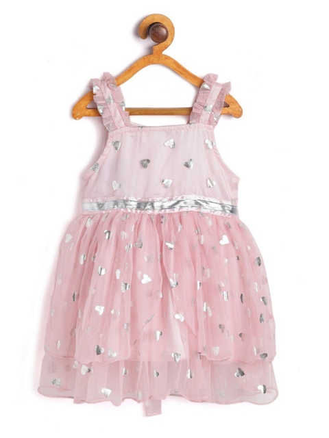 

612League Girls Pink Embellished Dress