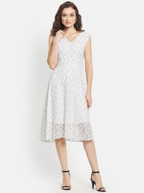 

METTLE White Floral Midi Dress