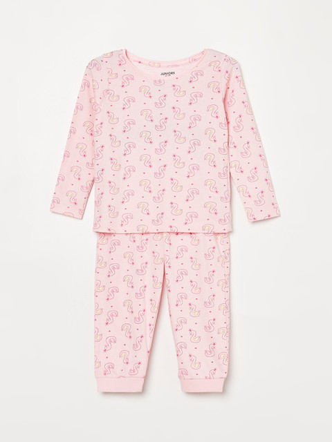 

Juniors by Lifestyle Girls Pink Printed Clothing Set