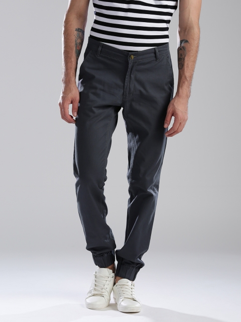 

Hubberholme Men Grey Slim Fit Solid Joggers