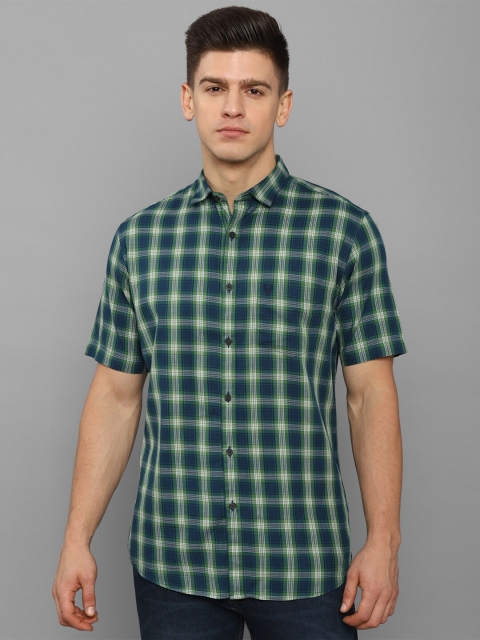 

Allen Solly Men Green Slim Fit Checked Casual Shirt