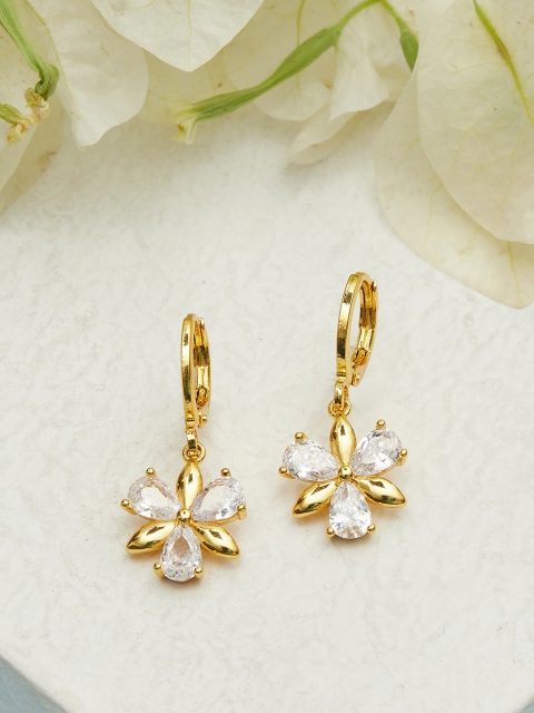 

Voylla Gold-Plated Contemporary Hoop Earrings