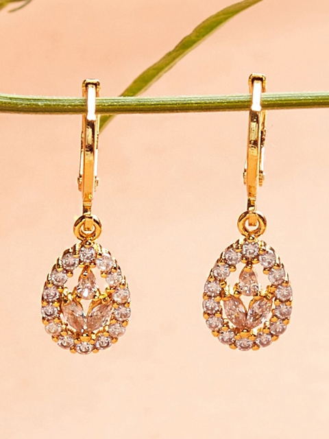 

Voylla Gold Plated Contemporary Drop Earrings