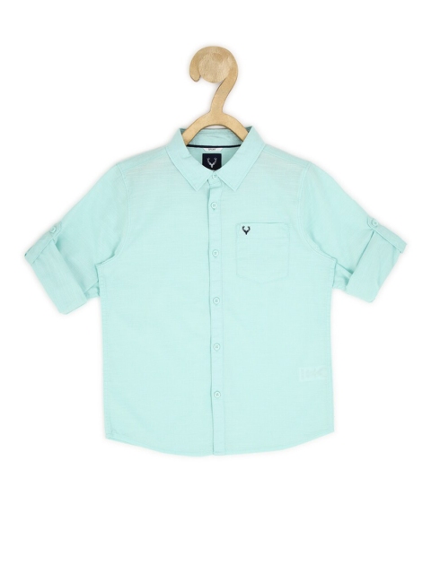

Allen Solly Junior Boys Green Slim Fit Casual Shirt