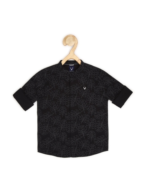 

Allen Solly Junior Boys Black Slim Fit Floral Printed Casual Shirt