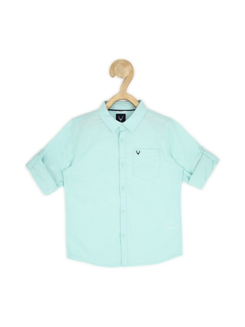

Allen Solly Junior Boys Green Slim Fit Cotton Casual Shirt