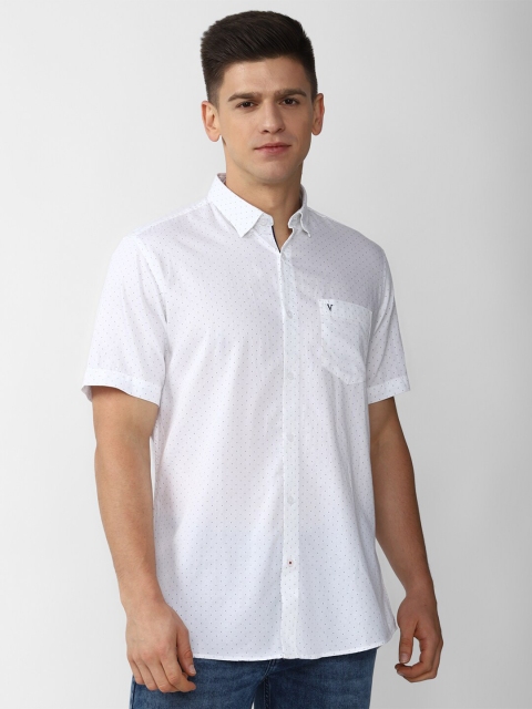 

Van Heusen Sport Men White Slim Fit Printed Casual Shirt