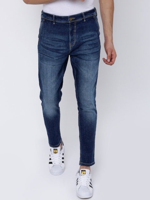 

LOCOMOTIVE Men Blue Tapered Fit Ankle Length Mid-Rise Jeans