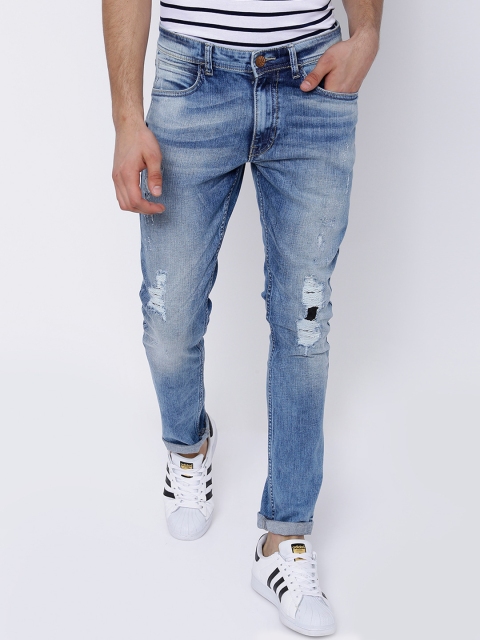 

LOCOMOTIVE Men Blue Slim Fit Highly Distressed Stretchable Jeans