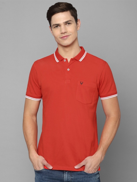 

Allen Solly Men Red & White Polo Collar T-shirt
