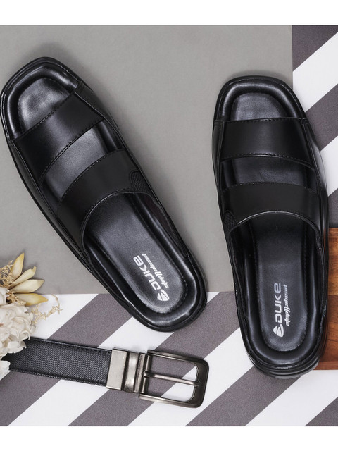 

Duke Men Black Comfort Sandals