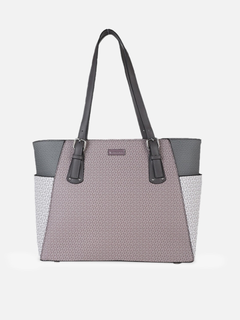 

Van Heusen Woman Grey Colourblocked PU Swagger Handbag