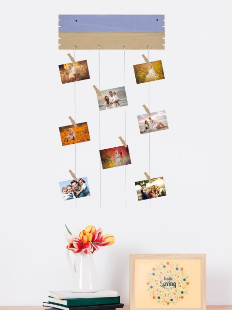 

RANDOM Wooden Rope 8-Picture Hanging Photo Frame, Purple