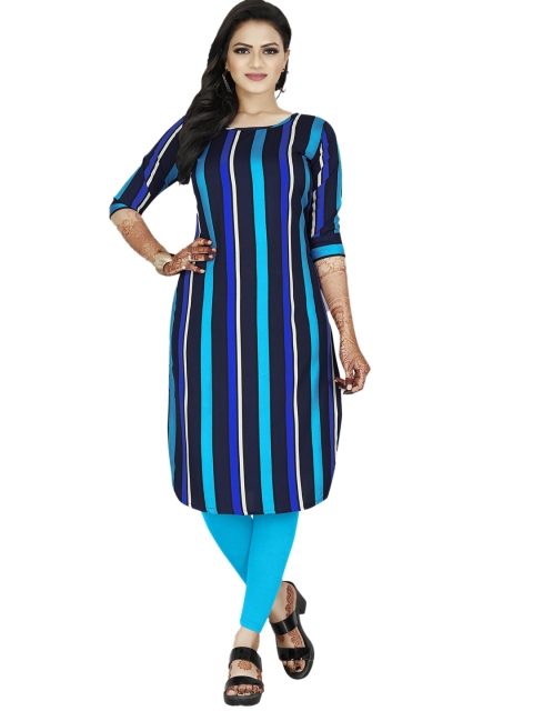 

MODLI 20 FASHION Women Blue & White Printed Kurta