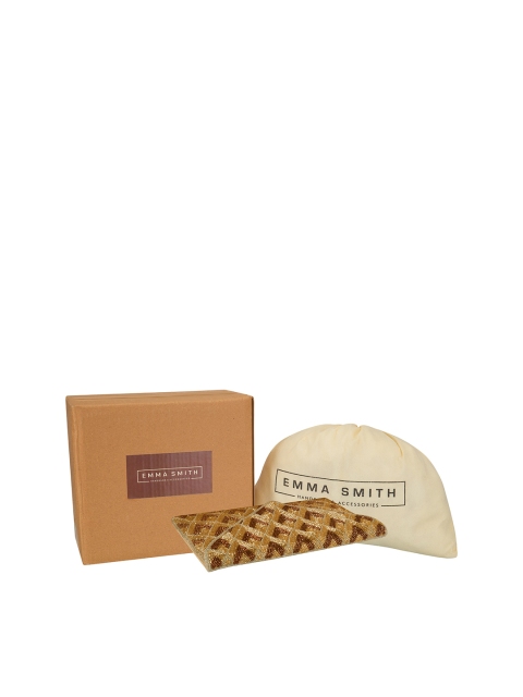 

INAAYA Gold-Toned Embellished Envelope Clutch