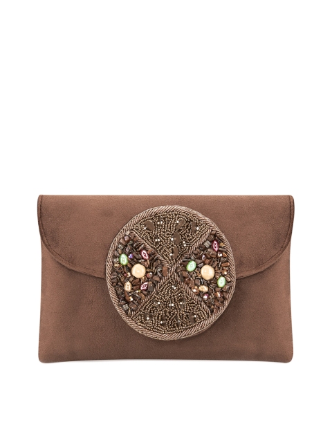 

INAAYA Women Brown Embellished Clutches