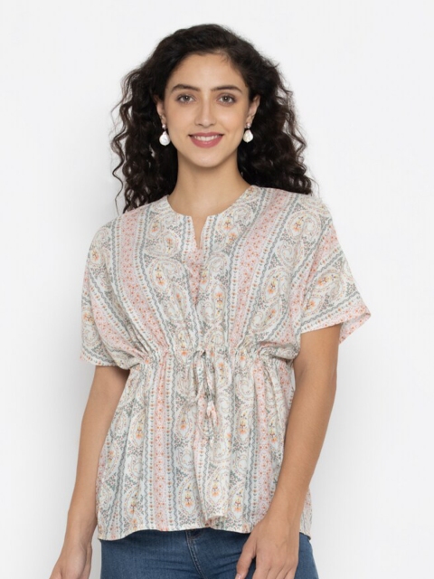 

SEW YOU SOON Women Multicolored Printed Kaftan Top, Multi