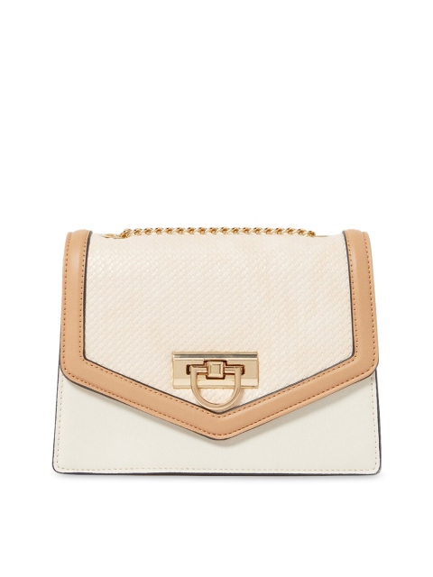 

Forever New Women Peach-Coloured PU Structured Handbag