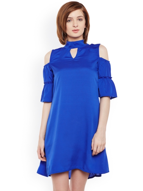 

Belle Fille Women Blue Solid A-Line Dress