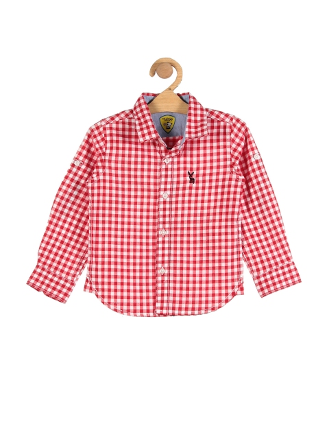 

Lil Lollipop Boys Red Gingham Checks Checked Casual Shirt