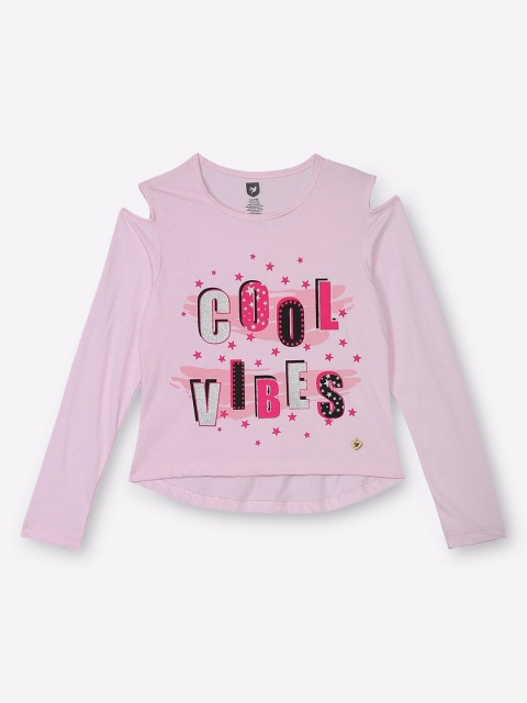 

612League Girls Pink Print Top
