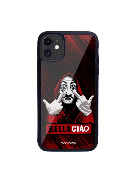 

macmerise Black & Red Printed Bella Ciao Glass iPhone 11 Back Case