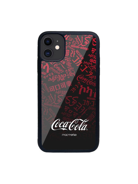 

macmerise Black & Red Printed I Speak Coke Glass iPhone 11 Back Case