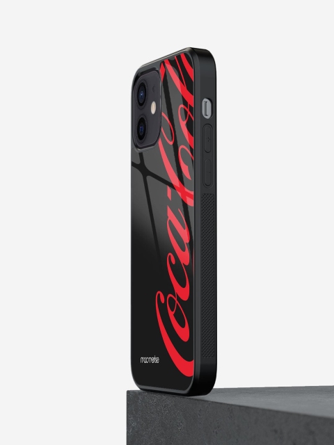 

macmerise Black & Red Printed Coke Glass iPhone 12 Back Case