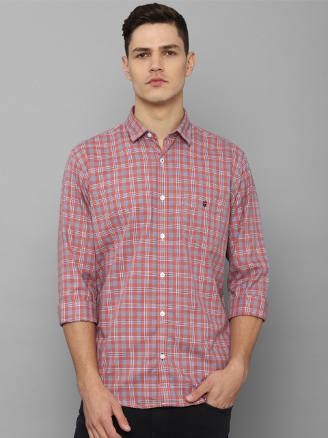 

Louis Philippe Sport Men Pink& White Slim Fit Tartan Checks Checked Casual Shirt