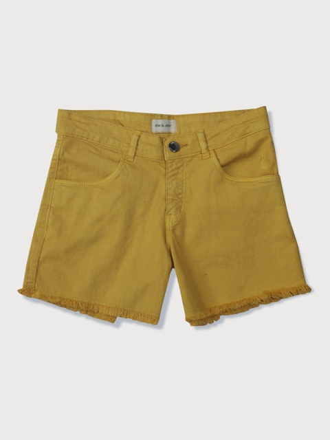

Gini and Jony Girls Mustard Yellow Denim Shorts