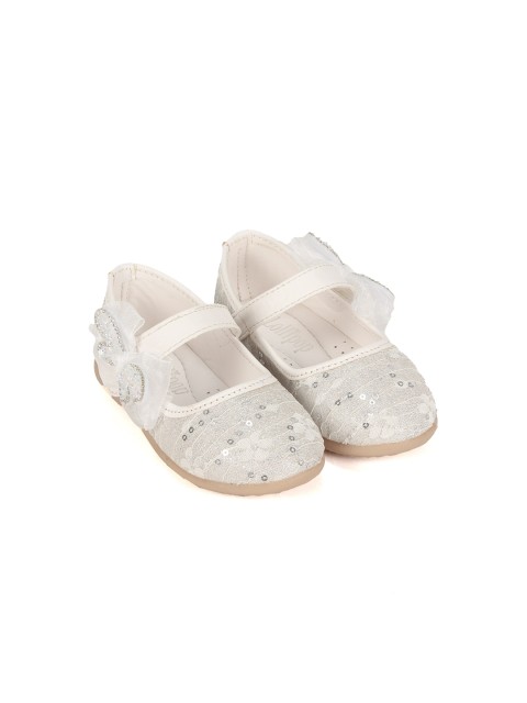 

Lil Lollipop Girls White Party Ballerinas Flats