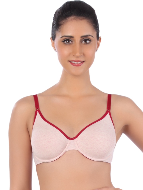 

Triumph Pink & Red Solid Wired Full-Coverage Non-Padded Everyday Bra 7613113523217