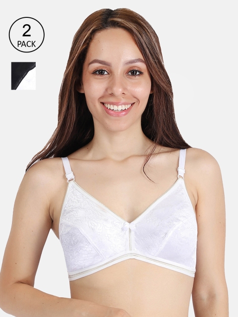 

LOTUSLEAF Pack of 2 Everyday Bra, Black