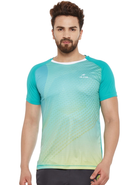 

Alcis Men Blue Printed Round Neck T-shirt