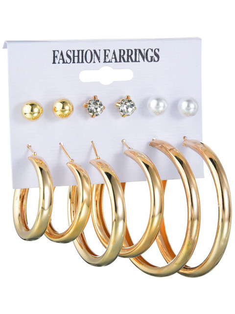 

Vembley Women Gold-Toned Circular Studs & Hoop Earrings