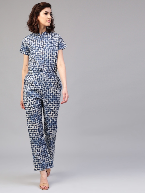 

AKS Blue Printed Jumpsuit